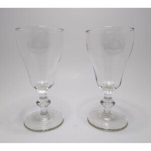 The Keg Steakhouse Restaurant Drinkware Two 6" Glasses Vintage Made in Canada